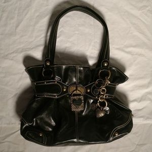Kathy Van Zeeland Black Purse with Charms